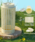 Compact Vermicomposting Bin For Outdoor Gardens, Easy No Fuss Worm Farm Kit Turns Kitchen Scraps Into Rich Compost, White