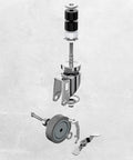Exploded view of Set Of 4 Heavy Duty Table Casters With 3 Inch Non Marking Rubber Wheels, Universal Fit For Kitchen Cart And Utility Table Legs.