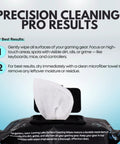 Gaming Peripheral Wipes And Cleaner For Keyboards Mice Controllers Laptops PCs And Desks Alcohol Free 50 Pack shown opened