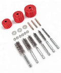 Power Drill Copper Pipe Cleaner Kit For Half Inch, Three Quarter Inch, And One Inch Tubes Cleaning Brush Set components
