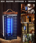 Dual LED Bug Zapper Outdoor 15W Mosquito Zapper 4200V Electric Fly Trap Western Theme IPX4 Waterproof 5.9 Ft Cord