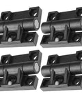 Four Pack 36x42mm Black Plastic Adjustable Torque Hinges For Wardrobe Cabinets Doors And Wooden Storage Boxes With Smooth Dampening