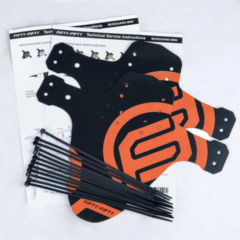 2 Pack Mountain Bike Fender Set For Front And Rear Mudguards Disc Brake Compatible Fits 26, 27.5, 29 Inch Wheels Orange