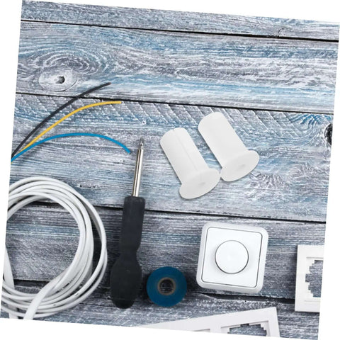 Super Cool DIYEAH Silicone Wall Hole Plugs Protecting Drywall Grommets Kit Made For Easy Screw Installation With Durable Antenna Protectors And Dirt Bike Throttle Tube Covers For Your Mini Split Lineset. White silicone wall hole plugs with wires, screwdriver, and outlet plate