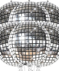 Showstopping 22 Inch Silver Disco Balloons Pack of 6 4D Sphere Balloons for Disco Party Decorations Retro 70s Theme Birthday Anniversary Decor