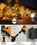 Installation steps for All-In-One Low Voltage Landscape Lighting Kit 8 Pack 5W Die-Cast Aluminum Outdoor Spotlights With 40W Transformer.