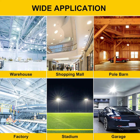 Wide application of LED High Bay Light With Black Finish For Industrial Warehouses And Workshops Ultra Bright Energy Saving
