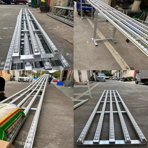 Light Duty Roller Conveyor System With Steel Frame And ABS Rollers For Warehouses And DIY Projects 30 40 50 Cm Wide Options Lengths Over 150 Cm Spliced