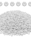 Silver Flower Shape Septal Beads 1200Pcs Daisy Spacers CCB Spacer Beads for Bracelet Necklace Earring Jewelry Making Tibetan Style