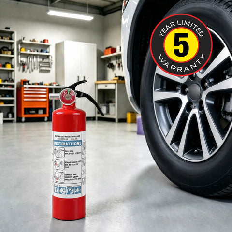 Straight Up Solid Multipurpose Fire Extinguisher, 2.5 LB ABC Fire Safety Kit For Home Kitchen Garage RV And Pickup Truck, Lightweight Ready When Seconds Count Gear