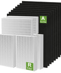 Six Pack HPA300 Compatible HEPA Filters For Air Purifier Series Replacement HRF-R3 And HRF-AP1 Pre Filters showing HEPA R and Pre Filter A