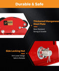 1 Ton I Beam Manual Trolley With Geared Push Operation For Overhead Hoist Heavy Duty 6 Wheel Wide Flange Track Smooth Rolling And Secure Lock Nut