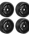 RC Car Tire Upgrade Kit With 4 Rubber Tires And 17mm Hex Hubs For 1/7 And 1/8 Scale Off Road RC Cars Boost Traction On Mud