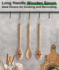 Three engraved wooden spoons hanging on a rack, 2 Piece Funny Wooden Spoons For Cooking The Office TV Show Gift Engraved Wood Spoons Kitchen Decor Accessories Housewarming Gifts For Chef Women Fans Lit For Kitchen Lovers And Spoons Collectors.