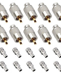 10 Pack UHF PL259 Solder Connectors With Reducer For RG8X RG8 RG59 LMR400 And RG213 Coaxial Cables Teflon 50 Ohm Low Loss RF Adapter