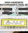 Stainless Steel Watch Stem Extender And Crowns Repair Kit With Box featuring high hardness tool set