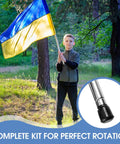 Solid Color Guard Weight Anchor Kit With Heavy Duty Flag Pole Caps And Non Slip Tape For Honor Guard Season setting up a clean rig.