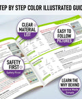 Step-by-step color guide from Hands On Science Kit For Kids Aged 8 To 12 With 105 Cool Experiments Including Volcano And Chemistry.
