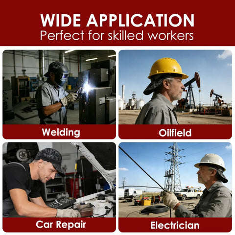 Reversible Cotton Welding Cap For Men And Women, Flame Resistant Welder Hat used in welding, oilfield, car repair, electrician work.
