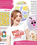 Collage with sublimation transfers on various items, Sublimation Paper 8.3 x 11.7 Inches, 100 Sheets, 120gsm shown.
