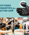 Black Nitrile Gloves 6 Mil Heavy Duty Disposable For Food Prep And Tattooing Latex Free Powder Free Textured Fingertips 100 Count Medium
