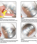 Inflating 22 Inch Large Silver Disco Ball Foil Balloons Pack Of 6, Metallic Mylar Round Mirrors For Graduation Decorations 2026