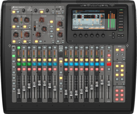 Compact 40-Input Digital Mixing Console With 25-Bus System, 16 Programmable Preamps And 17 Motorized Faders, front view