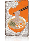 Vintage Ramen Wave Metal Tin Sign Wall Art 8x12 Inch For Home Office Garage Decor Aluminum Dope Rustic Poster with noodles and waves