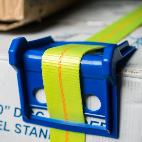 Heavy Duty Plastic Cargo Corner Edge Protectors Forty Pack Blue Four Inch Flatbed Strap Guards For Shipping Boxes Pallet Racks And Furniture Moves Built Tough For Any Big Rig Haul