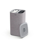 Tota Laundry Hamper With Dual Compartments And Lid, 60 Liter Separation Basket With 2 Removable Washing Bags And Handles, Gray