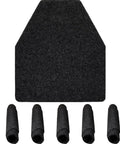 10 Pack Urinal Mats For Men Non Slip Urinal Floor Mats For Commercial Restrooms Highly Absorbent Durable With Waterproof TPR Backing Keeps Urinal Floors Dry And Slip Free Black showing one mat and five rolled mats.
