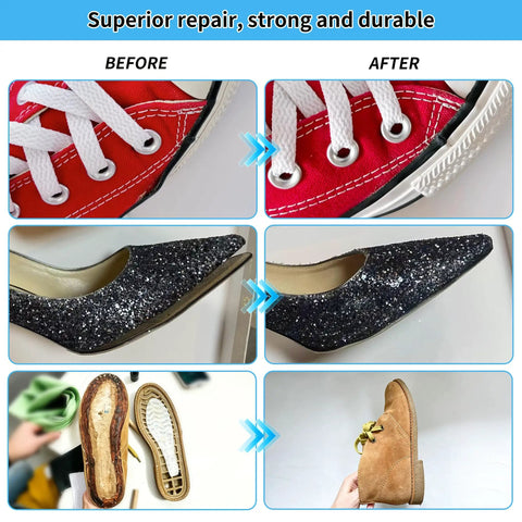 Heavy Duty Waterproof Shoe Glue For Sole Repair 60g Clear Adhesive for Sneakers Boots Leather Heels Sandals repair results