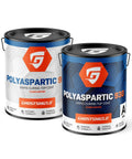 Pro Level Polyaspartic Fast Cure Topcoat For Garage And Warehouse Flake Floor Systems Includes 2 Gallon Kit with two paint cans.