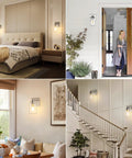 Set Of 2 Brushed Nickel Wall Sconces For Bathroom And Hallway Modern Farmhouse Vanity Lights With Clear Glass Shade Waterproof Wall Mount Lanterns For Bedroom And Living Room in various indoor settings
