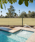 Beige Privacy Fence Screen With Grommets 8 Foot By 50 Foot Outdoor Windscreen for Backyard and Patio UV Blocking Shield by pool