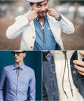 40Pcs Bolo Tie Tips Replacement Ends Set In Five Dope Colors Alloy Cord End Charms For Bolo Tie Making Fashion Findings DIY Crafts Necklace Decor And Clothing Accessories on shirts