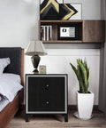 4.6L Digital Steel Safe With Electronic Lock For Home Or Office placed on wooden shelf in bedroom setting, includes keypad and keys.