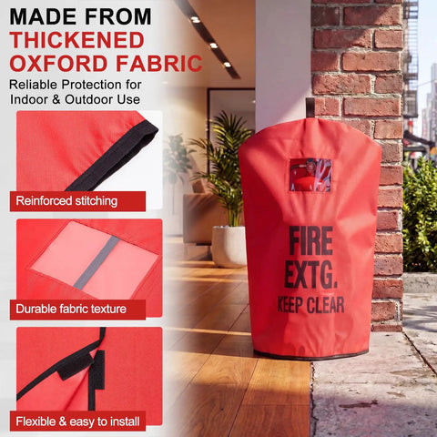 Heavy Duty Fire Extinguisher Covers Squad Pack For 10 To 20 Pound Tanks Snug No Slip Dustproof Shield Against Scuffs And Scratches Top Shelf Gear For Warehouse Commercial Outdoor Sites Workhorse Grade Bulk Sleeve Set