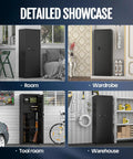 Beefy Biometric Gun Safe for 12 Rifles and 4 Pistols With Digital Keypad Large Fingerprint Safe in home settings showcase
