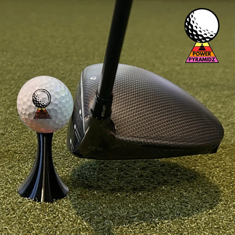 Ultra Durable TPU Golf Tees For Launch Monitors And Indoor Winter Golf Practice 6 Pack Nuclear Drive Series In Black