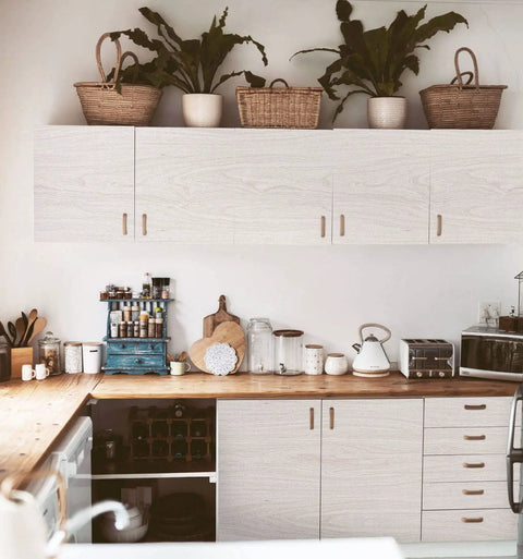 White Wood Grain Peel And Stick Wallpaper For Cabinets And Drawers Self Adhesive Vinyl Liner For Furniture DIY application