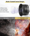 6mm 1.25 Inch Plossl Eyepiece With Fully Multicoated Optics, showcasing coating effects on clarity and color in space imagery