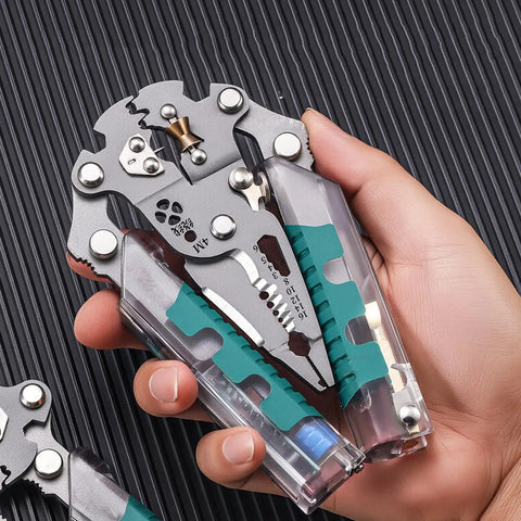 20 In One Folding Wire Stripper Pliers Multifunctional Electrical Tool With Voltage Tester and Dual Alarm for crimping, cutting, stripping.