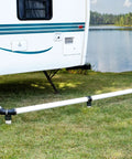 QwikCamp RV Sewer And Camper Waste Plumbing Connection System Kit With Slip Fit Coupling Adapter for 3 inch PVC pipe and stands