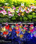 Solar Garden Lights Outdoor 2 Pack With 34 Butterflies And 44 LED Fairy Lights Waterproof Garden Decor for Yard Patio Lawn