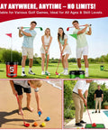 Two Pack Backyard Golf Clubs With Telescopic Aluminum Shafts 18 To 38 Inches, Oversized Forgiving Heads for yard games