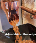 Wall Mounted Coffee Bean Dispenser With Clear Glass Tube, Two Point Seven Kg Capacity Adjustable Funnel For Tea Candy Grains pouring coffee beans.