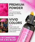 Sick Vibes Pink Smoke Bomb Powder Spray Launcher Kit For Outdoor Raves And Festivals Featuring Hella Biodegradable Color Burst And Super Quick Cleanup party essential with vibrant pink powder.