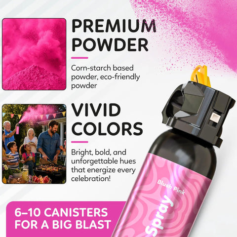 Sick Vibes Pink Smoke Bomb Powder Spray Launcher Kit For Outdoor Raves And Festivals Featuring Hella Biodegradable Color Burst And Super Quick Cleanup party essential with vibrant pink powder.