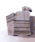Close-up of Beefy Pro Grade Lathe Turning Tool Holder With One And A Quarter Inch Shank MSSNR 206, metal detail view